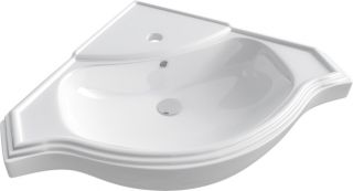 Угловая раковина Kirovit Классик 65 см белый